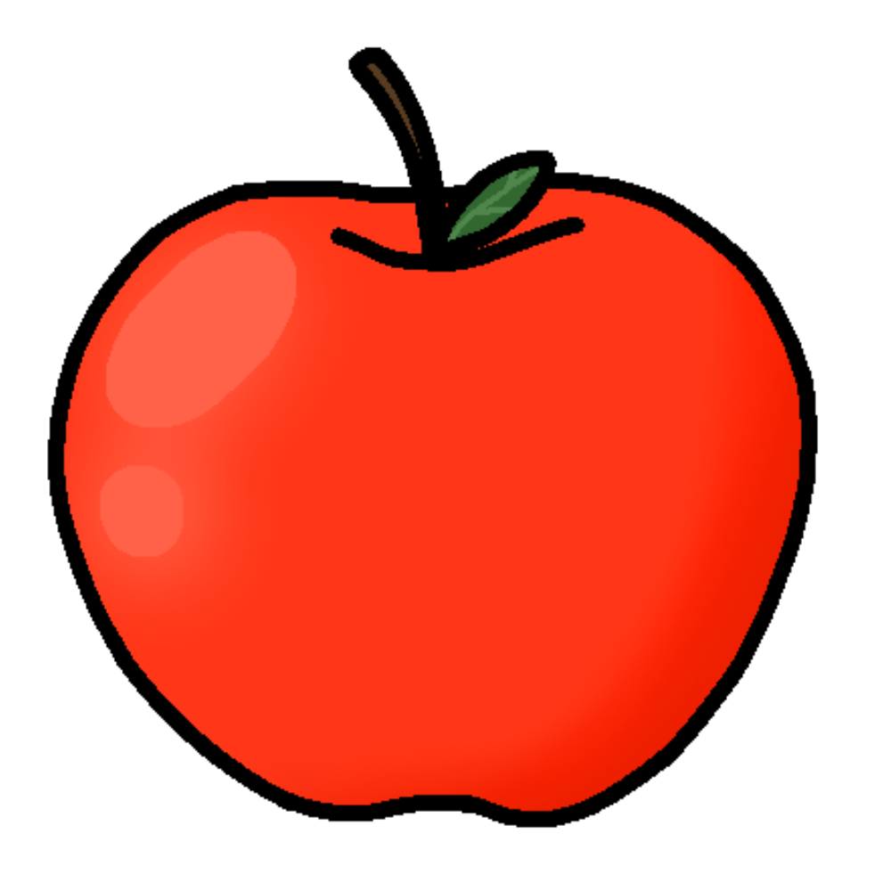 A red apple.